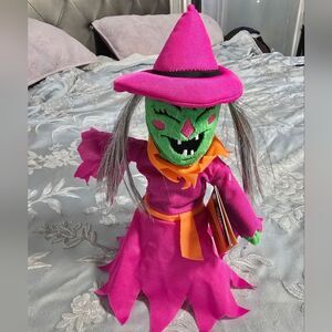 New 11.5" Animated Plush Witch Halloween Decorative Prop Rose Red Hyde and EEK!